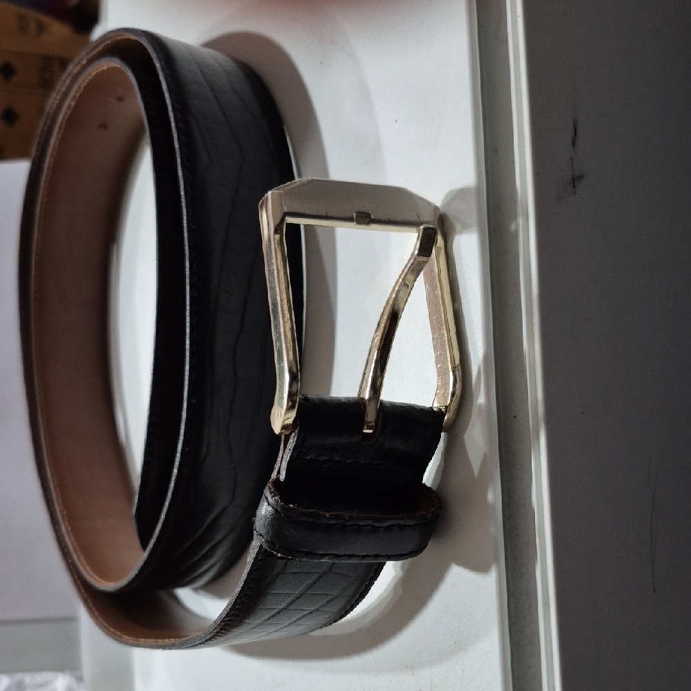 Men's Black Leather Belt